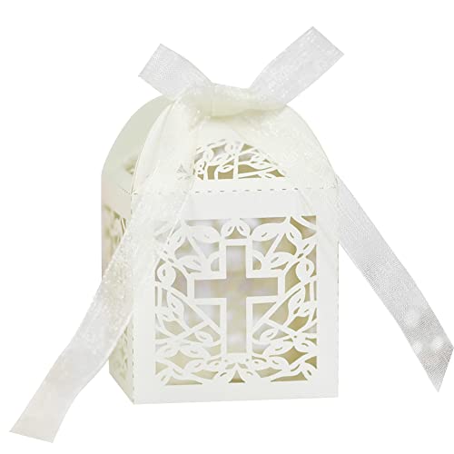 Uposao Hohles Papier Süßigkeitenbox, 50 Stück Süßigkeiten Kasten Hochzeit Geschenkbox Gastgeschenk Kartonage Box Blumenmuster DIY-Party-Geschenkbox Schachtel für Tischdeko Hochzeit Dekoration,Beige von Uposao