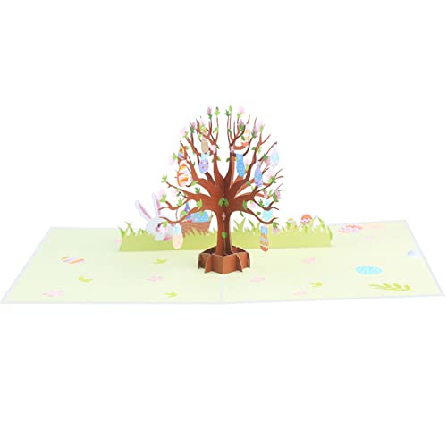 3D-Ostereier-Baum-Grußkarten-Set, Handschrift, Segenskarte, Zubehör für Hochzeit, Geburtstag, Kinder, Jungen, Ostergrußkarte für Kinder von Uqezagpa