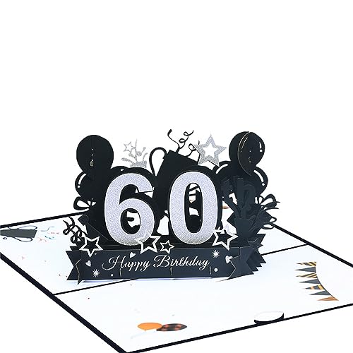 3D-Zahlen-Grußkarte, faltbar, für Festivals, Feiertage, Papierkarten für Geburtstag, Party, Einladungskarte von Uqezagpa