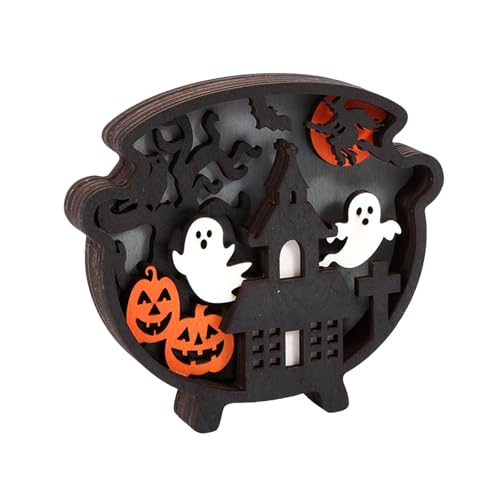 Uqezagpa Halloween Countdown Kalender Elegant Halloween Wandbehang Countdown Kalender mit LED-Licht von Uqezagpa