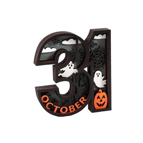 Uqezagpa Halloween Countdown Kalender Elegant Halloween Wandbehang Countdown Kalender mit LED-Licht von Uqezagpa