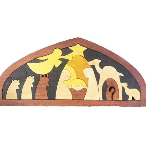 Uqezagpa Holzpuzzle Statue Puzzle für Erwachsene und Kinder, Puzzle-Spiel, Ornament, Handwerk für Zuhause, Büro, Schrank, Tischplatte von Uqezagpa