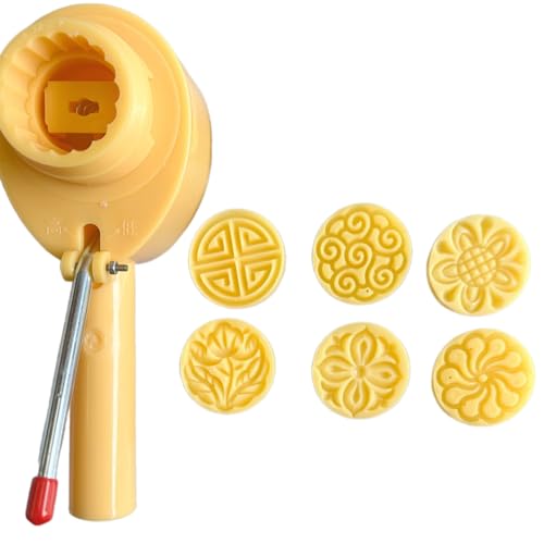 Uqezagpa Mooncake-Stempel, verstellbare Handpressformen, praktische Handpressformen, schöne Leckerei-Formen von Uqezagpa