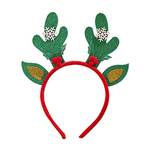 Uqezagpa Weihnachtsdekoration, Brillenrahmen, für Erwachsene, Kinder, Geweih, Stirnband, Neujahrsgeschenke, Kopfschmuck, Frohe Weihnachten von Uqezagpa