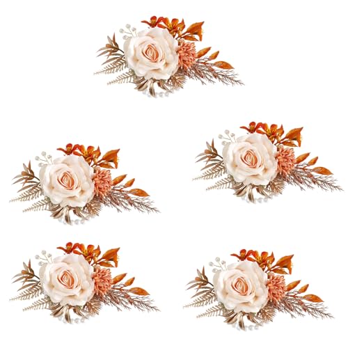 Uqezagpa Zarte Blumen-Ansteckblume und Armbänder, luxuriöse Hochzeitsblumen, Corsage und Armband, Blumendekoration für Zeremonie von Uqezagpa