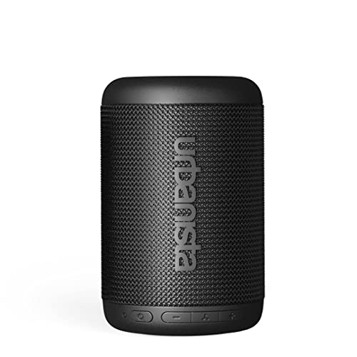 Urbanista Memphis Kabelloser Lautsprecher Bluetooth 5.2 Dual Pairing, Tragbarer Lautsprecher IPX5 Wasserfest, 12H Spielzeit, Tastensteuerung, Lauter Stereo Sound, Outdoor Lautsprecher, Schwarz von Urbanista