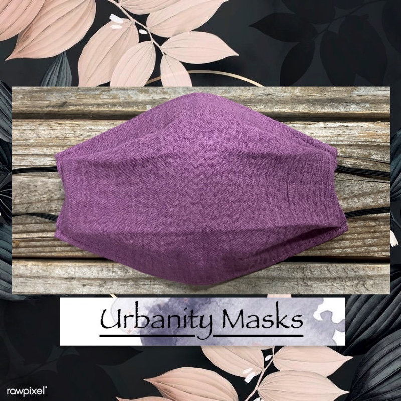 Lila Gaze Baumwollmaske von UrbanityMasks