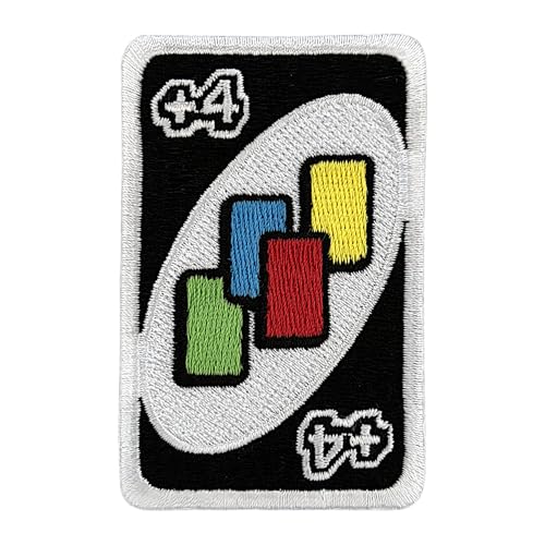 Urbanski Patch UNO Karte 4+ zum Aufbügeln 7,8 x 5,1 cm | Aufnäher Applikation Bügelbild von Urbanski