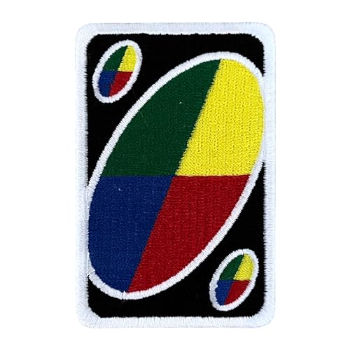 Urbanski Patch UNO Karte Farbe wünschen zum Aufbügeln 7,4 x 4,7 cm | Aufnäher Applikation Bügelbild von Urbanski