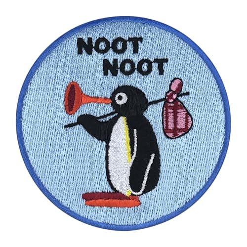 Urbanski Patch Süßer Pingu Noot Noot zum Aufbügeln 7,4 x 7,4 cm | Aufnäher Applikation Bügelbild von Urbanski