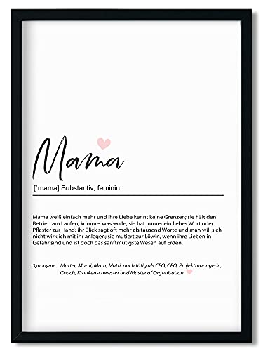 Urhome Kunstdruck Definition Mama mit Bilderrahmen Schwarz in DIN A3 - Worterklärung wie im Duden Lexikon Wandbild Wanddeko mit Spruch Holz Rahmen für Wohnung Familie Freunde Geschenk Urhome Kunstdruck Definition Mama mit Bilderrahmen Schwarz in DIN A3 - Worterklärung wie im Duden Lexikon Wandbild Wanddeko mit Spruch Holz Rahmen für Wohnung Familie Freunde Geschenk von Urhome