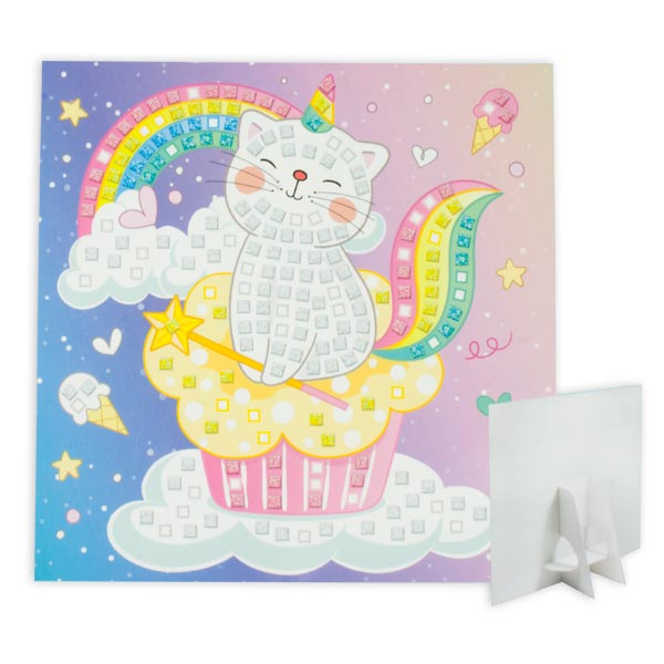 Moosgummi-Mosaik Bastelset "Kittycorn", 25cm x 25cm von Ursus