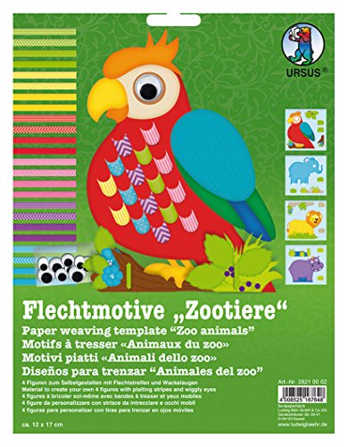 URSUS Flechtmotive-Bastelset"Zootiere" VE = 1 von Ursus