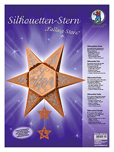 Ursus 33930000 - Silhouetten Stern Falling Stars, Schreibwaren, 220 g, kupfer von Ursus