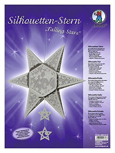 Ursus 33950000 - Silhouetten Stern Falling Stars, Schreibwaren, 220 g, silber von Ursus