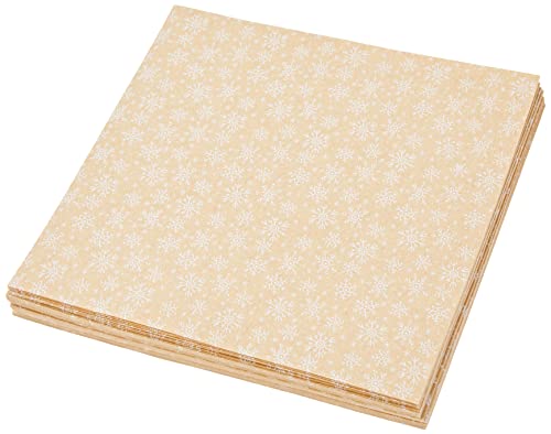 Ursus 38035599F - Faltblätter Weihnachten, 100 Blatt Kraftpapier 80 g/qm 15 x 15 cm, in 10 verschiedenen Designs, Vorderseite mit Motiv, Rückseite unbedruckt, inklusive Faltanleitung, braun von Ursus