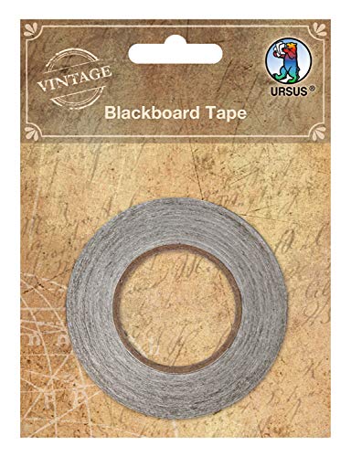 Ursus 40710000 - Blackboard Tape, Klebeband aus Tafelfolie, schwarz, aufgerollt, ca. 2 cm x 5 m, selbstklebend, zur individuellen Beschriftung mit Kreide und Kreidemarkern von Ursus