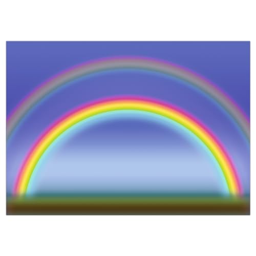 Ursus 50394604 - Transparentpapier Regenbogen, DIN A4, 115 g/m², 25 Blatt, 5 Blatt, einseitig bedruckt, zum vielseitigen Basteln von Ursus