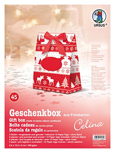 Ursus 5150045 - Geschenkbox aus Fotokarton Celina 45, 5 Stück von Ursus