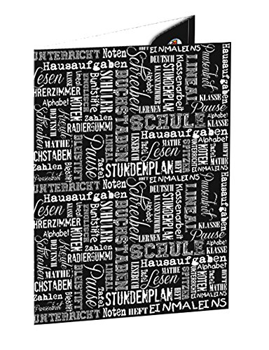 Ursus 5554005 - Sammelmappe mit Gummizug, Schule 5, schwaz, DIN A3, aus Duplexkarton, ideal zum Aufbewahrung und Transportieren von Zeichnungen, Bildern und Unterlagen von Ursus