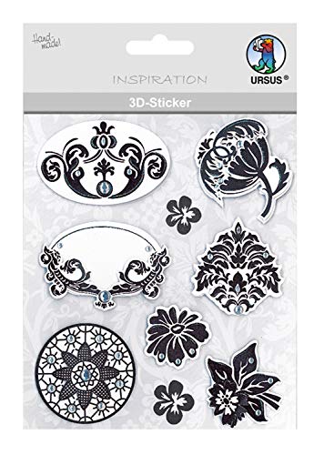 Ursus 564200103 - 3D Sticker Everyday, bestehend aus mehreren Ebenen, hochwertige Materialien, selbstklebend, ideal zum Verzieren von Grußkarten, Scrapbooking und für andere Bastelarbeiten von Ursus