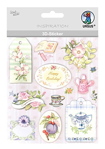 Ursus 56420034 - 3D Sticker Everyday, bestehend aus mehreren Ebenen, aus verschiedenen hochwertigen Materialien, selbstklebend, ideal zum Verzieren von Grußkarten und Geschenken, Motiv 34 Ursus 56420034 - 3D Sticker Everyday, bestehend aus mehreren Ebenen, aus verschiedenen hochwertigen Materialien, selbstklebend, ideal zum Verzieren von Grußkarten und Geschenken, Motiv 34 von Ursus