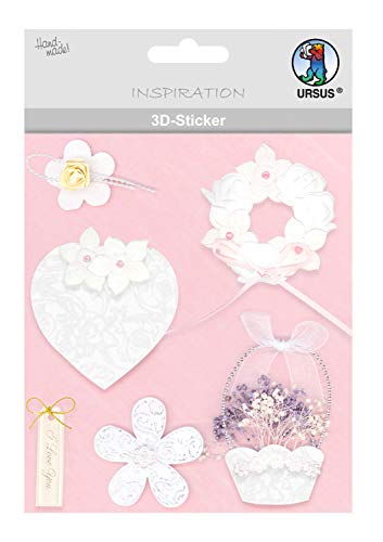 Ursus 56420052 - 3D Sticker Hochzeit, bestehend aus mehreren Ebenen, aus verschiedenen hochwertigen Materialien, selbstklebend, ideal zum Verzieren von Grußkarten und Geschenken, Motiv 52 Ursus 56420052 - 3D Sticker Hochzeit, bestehend aus mehreren Ebenen, aus verschiedenen hochwertigen Materialien, selbstklebend, ideal zum Verzieren von Grußkarten und Geschenken, Motiv 52 von Ursus