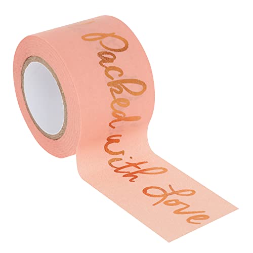 Ursus 58990001 - Masking Tape, Packed with love, rosegold, Klebeband aus Papier, ca. 30 mm x 10 m, einseitig bedruckt und veredelt, lösungsmittel und säurefrei, ideal für Scrapbooking von Ursus