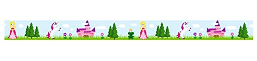 Ursus 590500100 - Masking Tape Prinzessin, ca. 15 mm x 10 m, Klebeband aus Reispapier, einseitig bedruckt, Lösungsmittel- und säurefrei, ideal für Kartengestaltung und Scrapbooking von Ursus