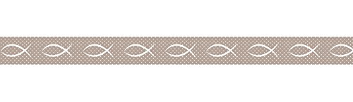 Ursus 590500108 - Masking Tape Hope Fische, sand, ca. 15 mm x 10 m, Klebeband aus Reispapier, einseitig bedruckt, Lösungsmittel- und säurefrei, ideal für Kartengestaltung und Scrapbooking von Ursus