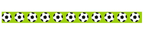 Ursus 590500135 - Masking Tape Fußball 1, ca. 15 mm x 10 m, Klebeband aus Reispapier, einseitig bedruckt, Lösungsmittel- und säurefrei, ideal für Kartengestaltung und Scrapbooking von Ursus