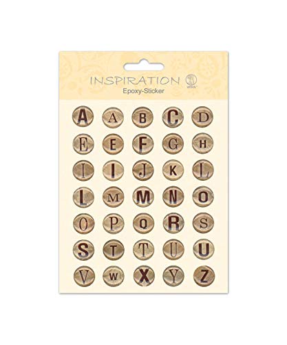 Ursus 59750008 - Epoxy Sticker, Buchstaben, 35 Stück, aus Kunstharz, selbstklebend, ideal zur Kartengestaltung, für Tischkärtchen und Scrapbooking Ursus 59750008 - Epoxy Sticker, Buchstaben, 35 Stück, aus Kunstharz, selbstklebend, ideal zur Kartengestaltung, für Tischkärtchen und Scrapbooking von Ursus
