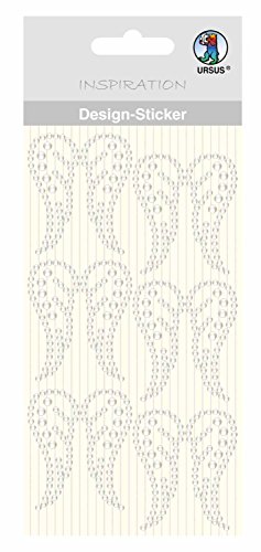 Ursus 75070011 - Design Sticker, Engelsflügel, creme, 6 Stück, selbstklebend, einfach von der Folie abzuziehen, ideal geeignet für Scrapbooking, Kartengestaltung und zur Dekoration von Ursus