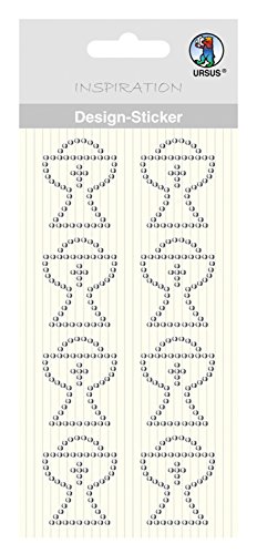 Ursus 75070016 - Design Sticker, Kelch, 8 Stück, selbstklebend, einfach von der Folie abzuziehen, ideal geeignet für Scrapbooking, Kartengestaltung und zur Dekoration von Ursus