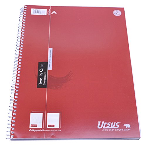 Ursus Basic 608558000 Collegeblock Two in One A4 80 Blatt 70g/qm kariert/liniert von Ursus