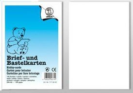 Ursus Brief- und Bastelkarten A6 weiß, Einfachkarten, 100 Stück von Ursus