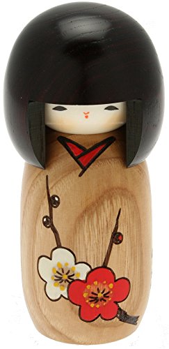 usaburo Japanische Kokeshi Puppe, Sachiko 's braun Kimono von Usaburo Kokeshi