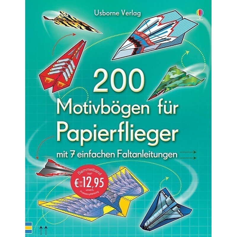 200 Motivbögen Für Papierflieger von Usborne Verlag