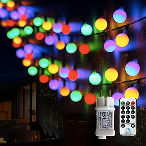 Useber Lichterkette Kugel, 8 Modi mit Fernbedienung,Lichterkette Außen/Innen mit Stecker, für Kinderzimmer,Garten,Party Deko,Balkon,Weihnachtsbeleuchtung LED von Useber