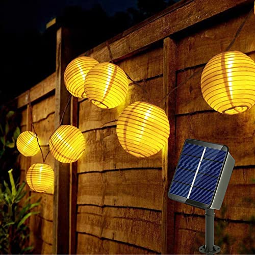 Useber Solar Lichterkette Lampion Außen, 8M 30LED Laternen 8 Modi Lampions Außen Wetterfest für Garten, Balkon, Hof, Hochzeit,Weihnachten,Party Deko (Warmweiß) von Useber