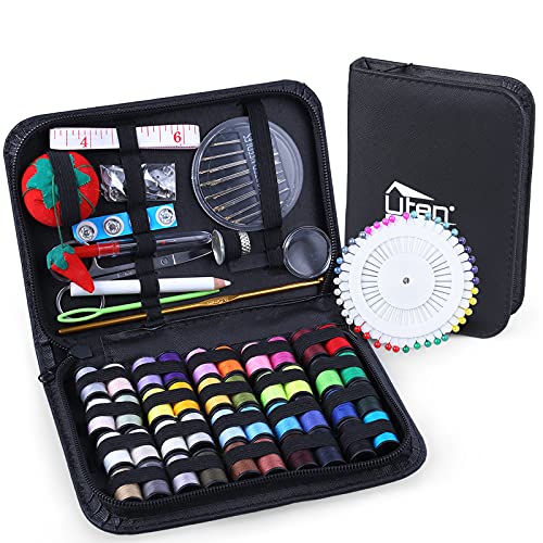 Nähset DIY Supplies Organizer gefüllt mit Schere Fingerhut Faden Nähnadeln Maßband für Anfänger, Reisende und Notfallkleidung von Uten