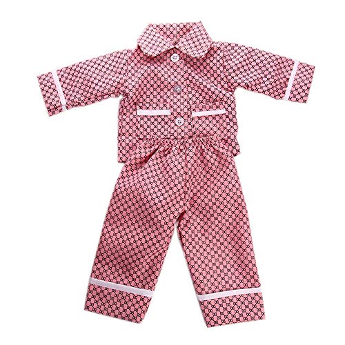 Uteruik 46 cm Puppen-Pyjama, Anzug-Kleidung, legere Outfits – Tops und Hosen, Kostüm-Zubehör, 2-teiliges Set (#F) von Uteruik