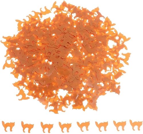 Uteruik Halloween-Katzen-Konfetti-Tischstreuung, DIY-Halloween-Dekoration, Streu-Partyzubehör, 1 Packung von Uteruik