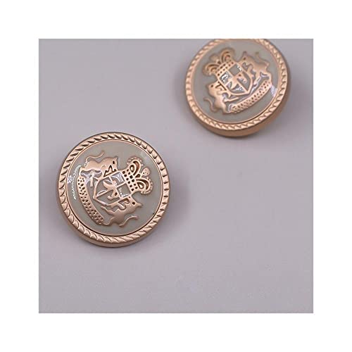 Uteruik Metall-Kunstharz-Knöpfe, Verzierungen, runde Löwenmuster, Knöpfe zum Aufnähen, für Kleidung, Kleidertaschen, Hochzeitskleid, Partydekoration, 18 mm, 10 Stück (#B) von Uteruik