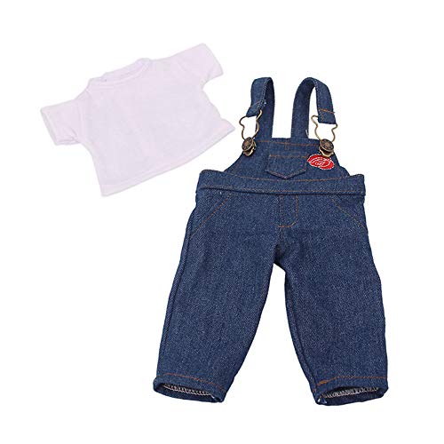 Uteruik Puppe Kleidung für 46 cm / 18 in American Girl Puppe Unsere Generation Puppe Trägerhose Anzug Outfits Kostüm Zubehör, 2 Teile/Satz (# 1) von Uteruik