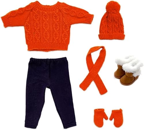 Uteruik Puppen-Kleidung Outfits für 43 cm Puppen, 6-teiliges Winter-Ski-Set, Kostümzubehör, Kinderspielzeug-Dekoration (#C) von Uteruik