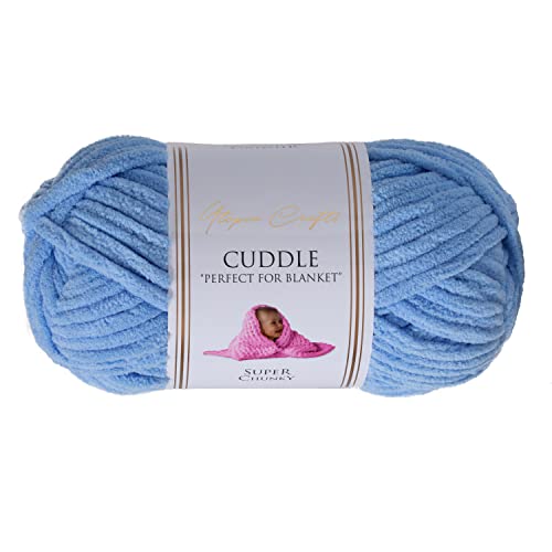 Utopia Crafts Cuddle Super Chunky Chenille-Garn zum Stricken und Häkeln, 100 g – 60 m (Himmelblau), sky von Utopia Crafts