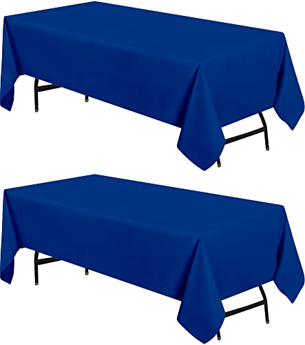 Utopia Kitchen Rechteckige Tischdecke, 2 Stück, 228x335 cm, Königsblau, Tischdecke aus Polyester, maschinenwaschbar, für Esszimmer, Buffet-Partys, Veranstaltungen, Hochzeiten und Restaurants von Utopia Kitchen