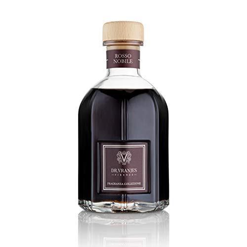 Dr. Vranjes - Rosso Nobile Diffuser + Doppelpack Schwarze Sticks (3 Stück) - Luxuriöser Raumduft Made in Italy, Hauptduft Frucht: Orange, Erdbeere und Rote Beeren, Birke (250 ml) von Dr. Vranjes