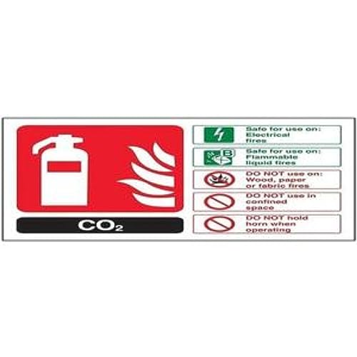 Feuerlöscher, CO2-ID, 150 x 100 mm, wiederklebbares Sicherheitsschild von VSafety